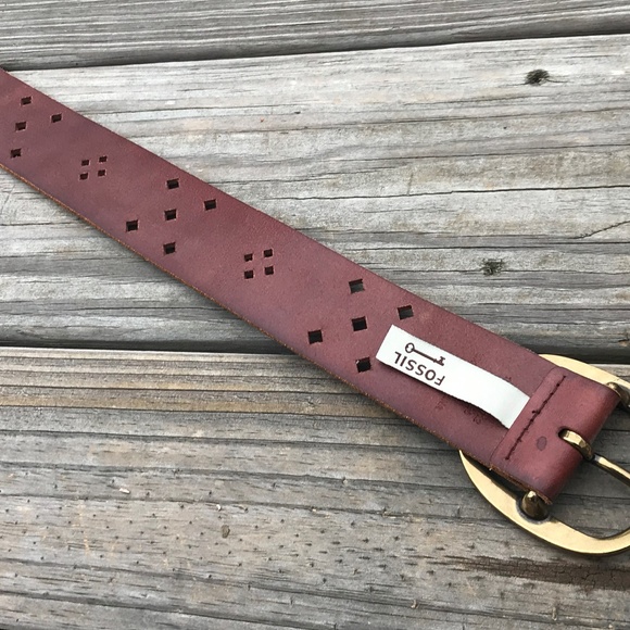 Fossil Women Belt Brown Genuine Leather Waistband - Picture 4 of 8